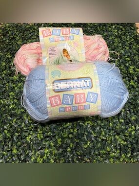 Bernat Baby Sport Yarn - Pastel Blue & Pink